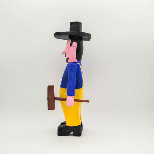 Fermier en jaune et bleu