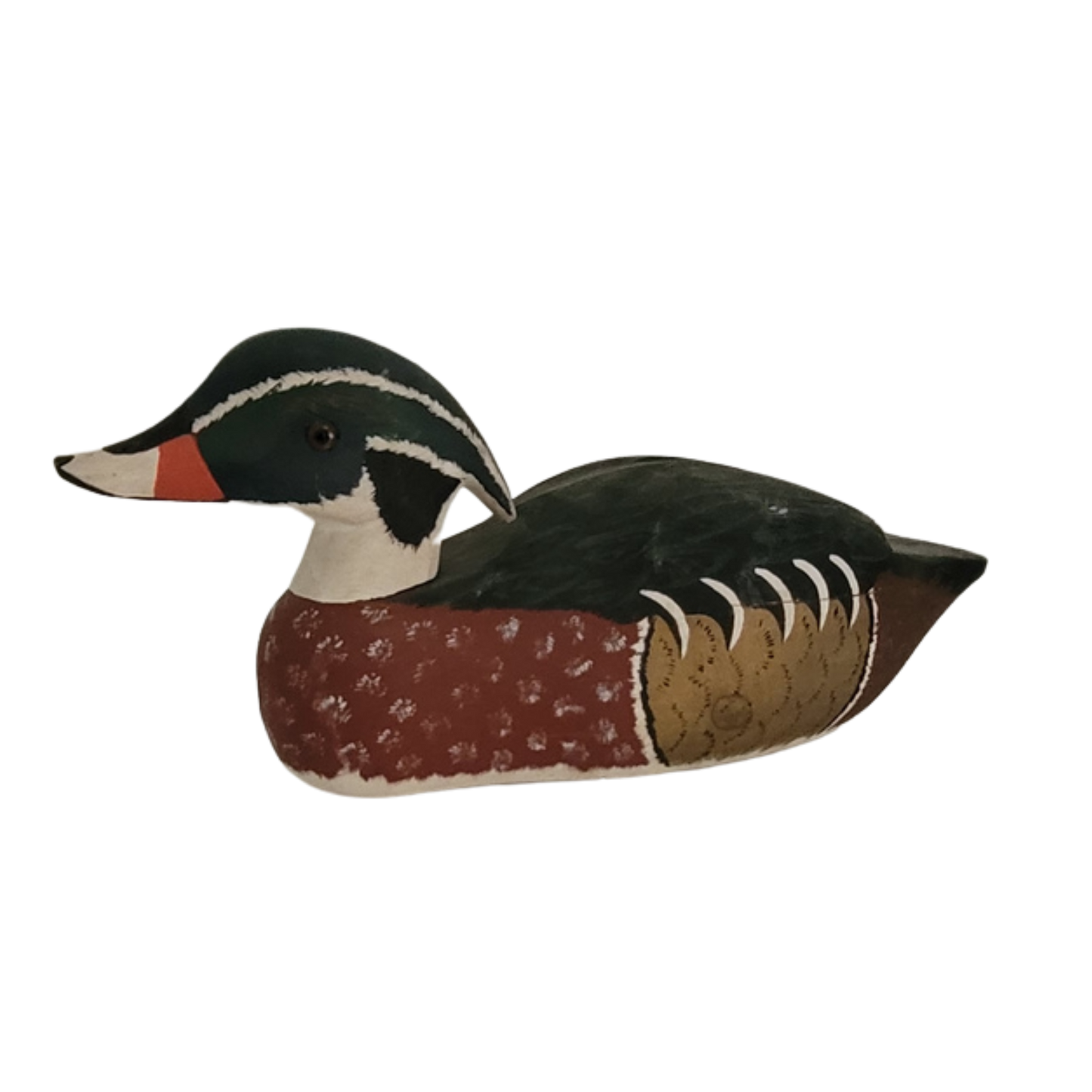 Canard vert et rouge
